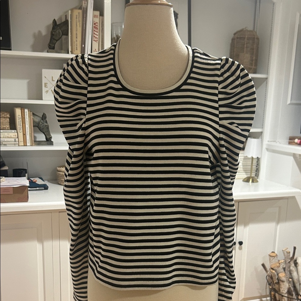 Rebecca Minkoff Black and White Striped Blouse